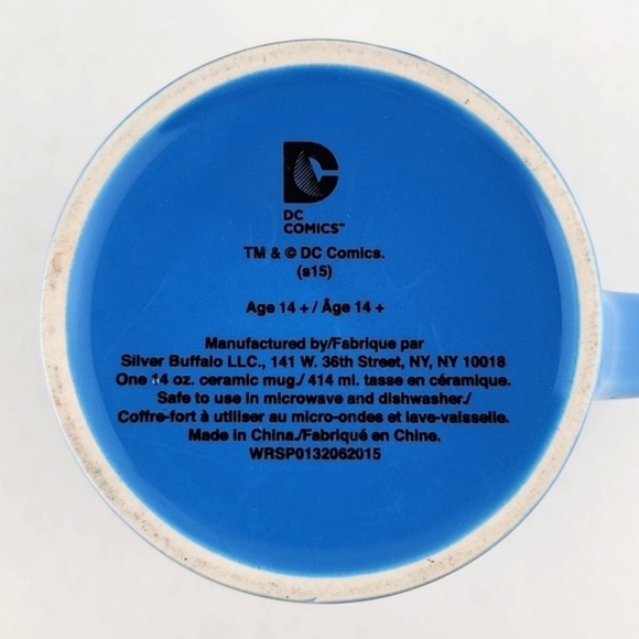 Superman Suit DC Comics Ceramic Mug Blue Red Yellow Collectible - Picture 7 of 9